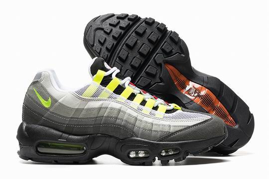 (image for) Nike Air Max 95 Grey Green Orange Men's Shoes-17